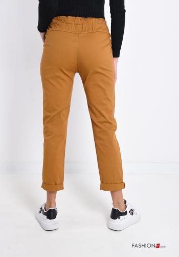 Hose aus Baumwolle mit Taschen mit Schleife - ph 2