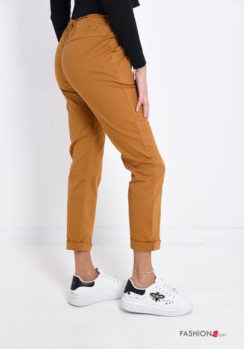 Hose aus Baumwolle mit Taschen mit Schleife - ph 3