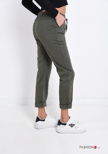 Pantalone in Cotone con tasche con fiocco - ph 3