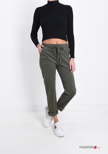 Pantalone in Cotone con tasche con fiocco - ph 5