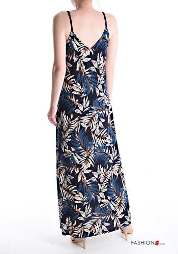 Leaf print sleeveless long Dress - ph 2
