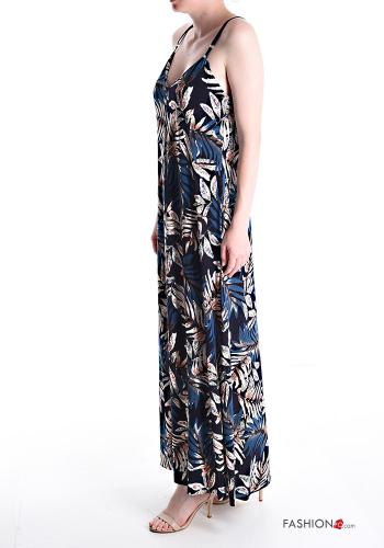 Leaf print sleeveless long Dress - ph 3