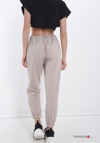 Pantalone sportivo in Cotone con tasche con fiocco - ph 2