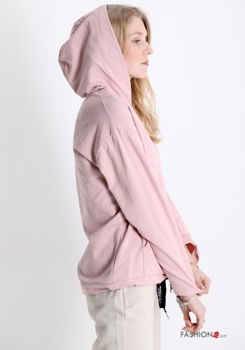 Felpa in Cotone  con tasche con cappuccio - ph 3