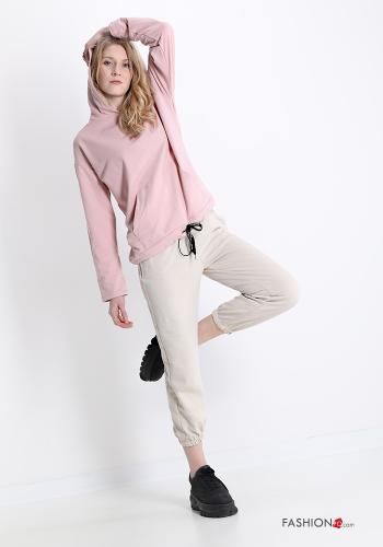 Felpa in Cotone  con tasche con cappuccio - ph 5