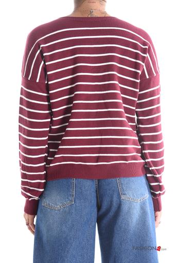 Maglione maniche lunghe girocollo Fantasia righe - ph 2