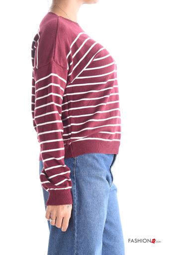 Maglione maniche lunghe girocollo Fantasia righe - ph 3