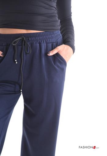 Pantalones deportivos wide leg con bolsillos con elástico - ph 4