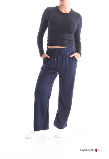 Pantalones deportivos wide leg con bolsillos con elástico - ph 5