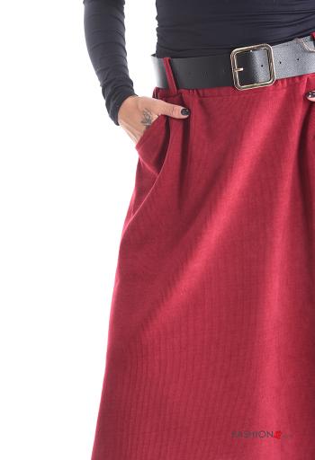 Skirt with belt with elastic with pockets - ph 4