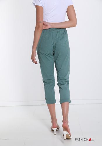 Hose aus Baumwolle mit Taschen mit Schleife - ph 2