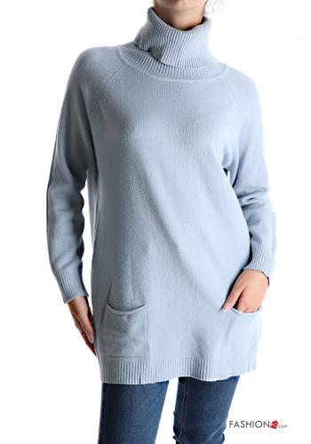 Maglione a collo alto con tasche - ph 1